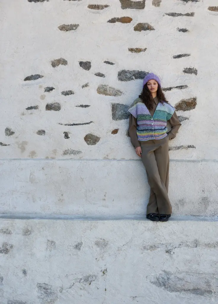 Mouwloos vest in Gomitolo Fumo | Lana Grossa