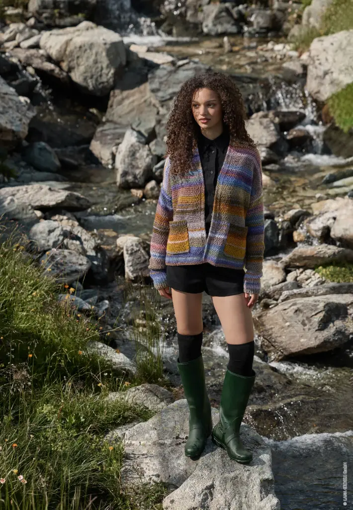 Vest met fantasiesteek in Gomitolo Intenso | Lana Grossa