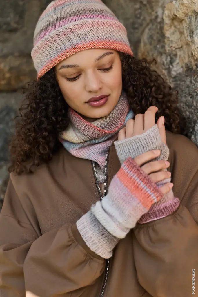 Muts, Loop en polsmwarmers in Gomitolo Intenso | Lana Grossa