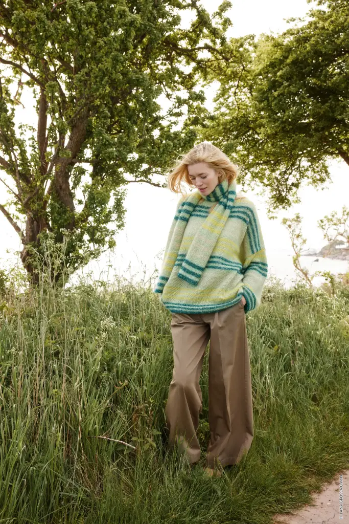 Klassieke sjaal in Cool Wool Lace & Silkhair | Lana Grossa