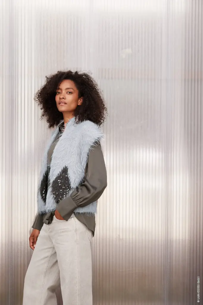 Mouwloos vest in Ecopuno, Basta en Cosmo | Lana Grossa