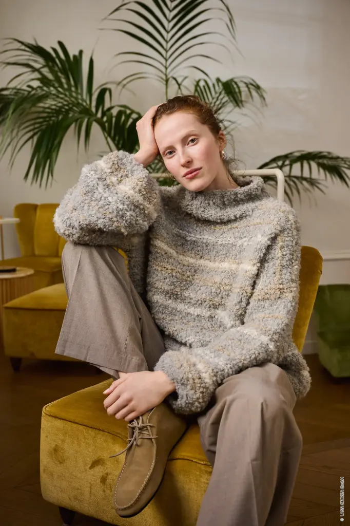 Trui met streepmotief in Orsetto | Lana Grossa