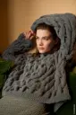 Trui met kabels in Nebbia | Lana Grossa
