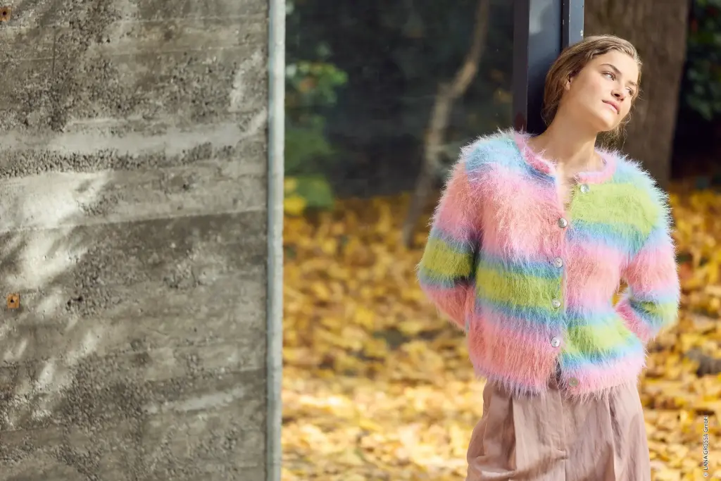 Vest met ingezette mouwen en sluitboord Basta Mista | Lana Grossa