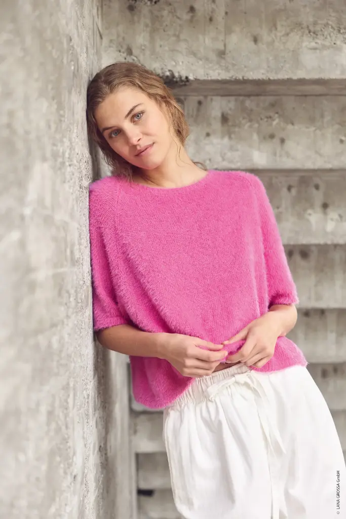 Truitje met halflange raglanmouwen en A-lijn in Per Fortuna | Lana Grossa 