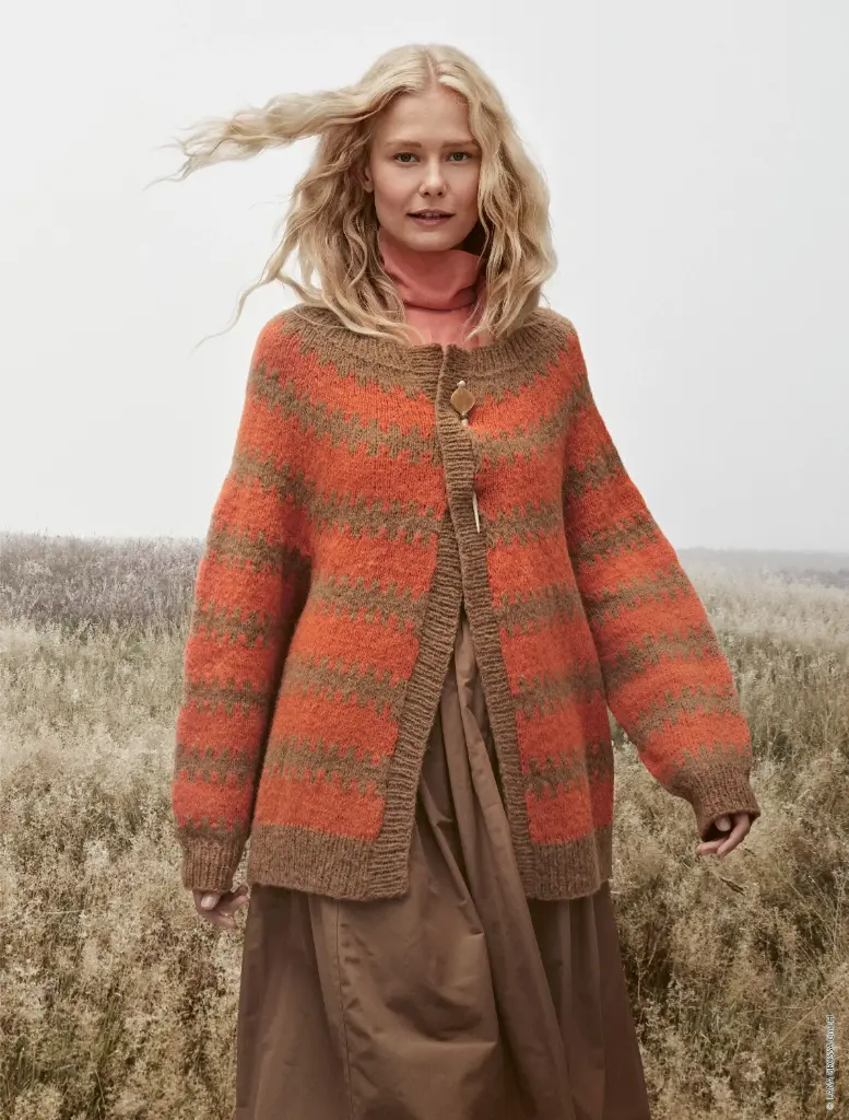 Top Down vest met ronde pas in Nebbia | Lana Grossa