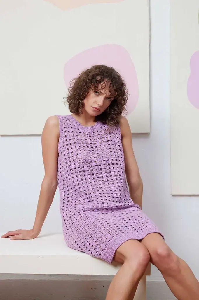 Gehaakt kort jurkje in Ananas | Lang Yarns