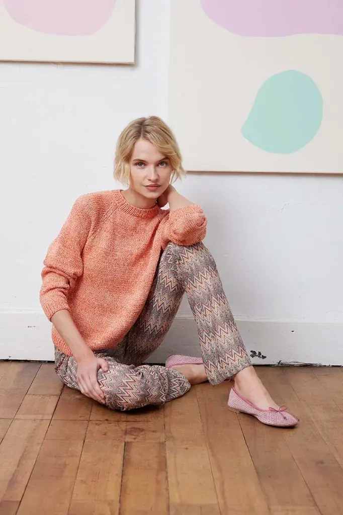 Trui met raglanmouwen in Duett & Paillettes | Lang Yarns