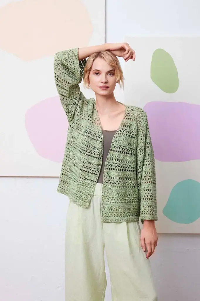 Gehaakte vest in Classic Silk | Lang Yarns