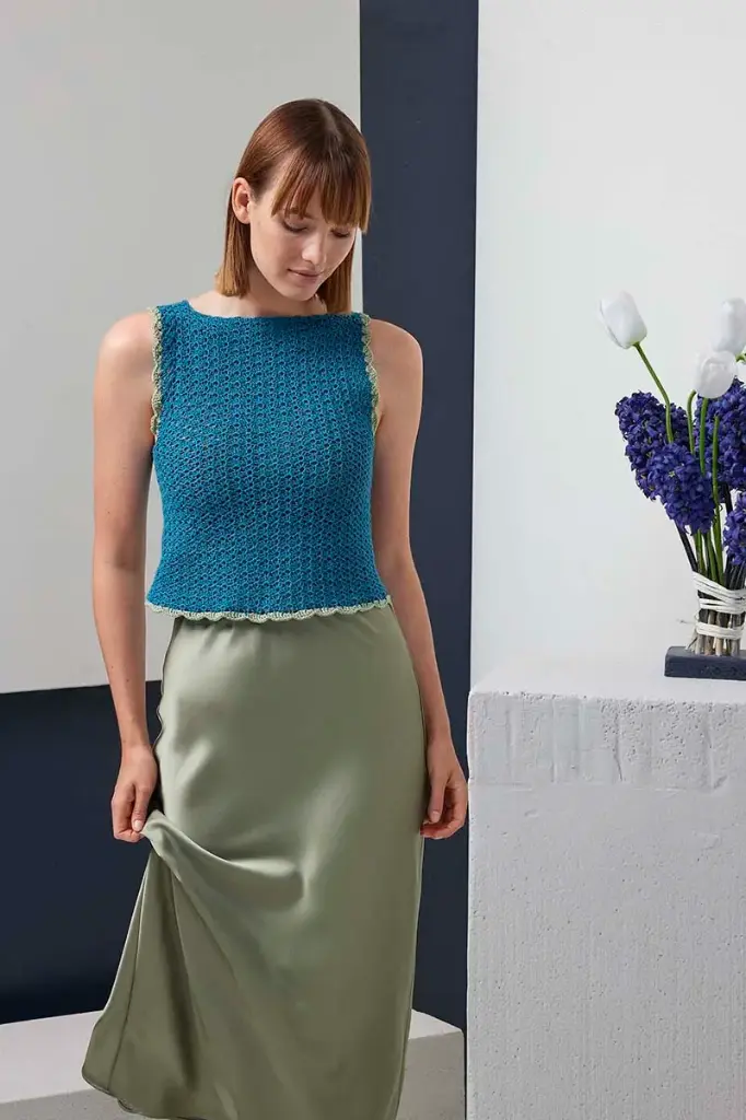 Kort gehaakt topje in Baby Cotton | Lang Yarns