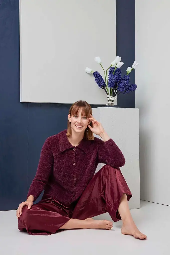 Vest met een kraagje in Velvet | Lang Yarns