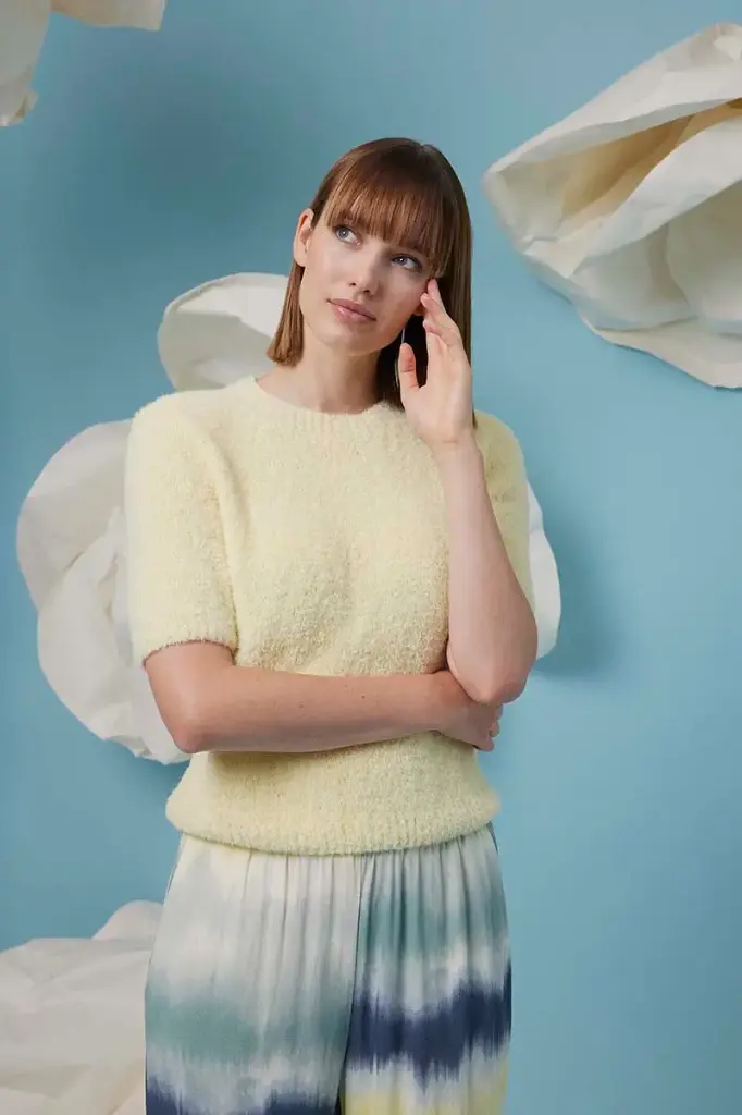 Elegant truitje met korte mouwen in Velvet | Lang Yarns