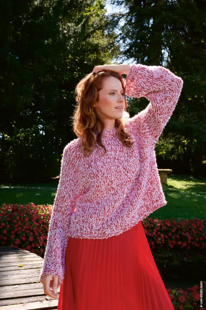 TopDown trui met raglanmouwen in Summer Softness & Frizzante | Lana Grossa