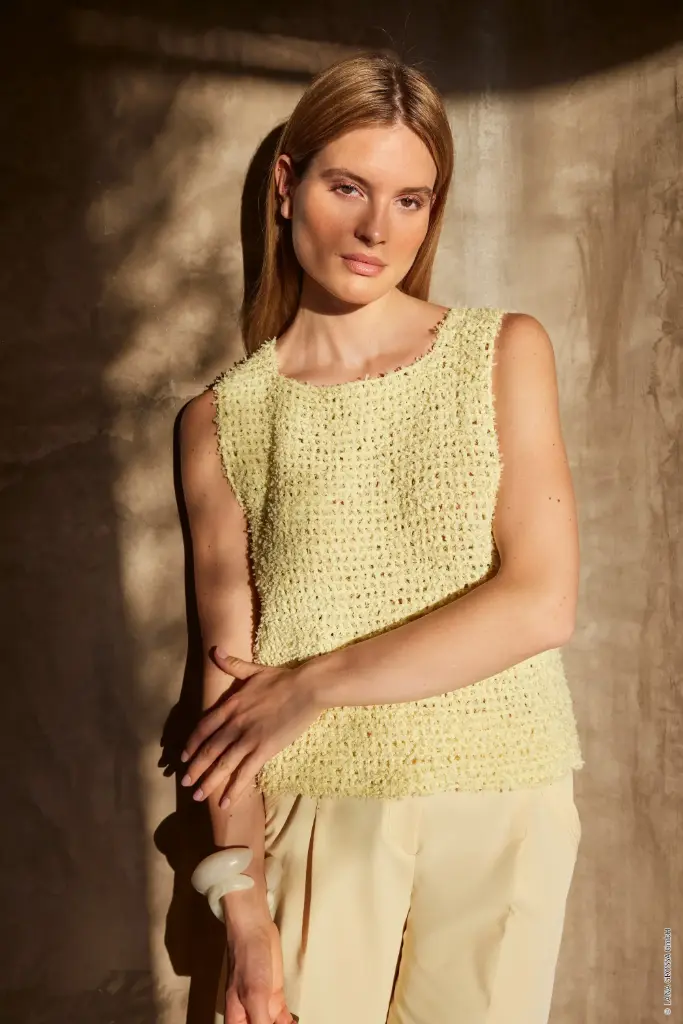 Gehaakt topje in Frizzante | Lana Grossa