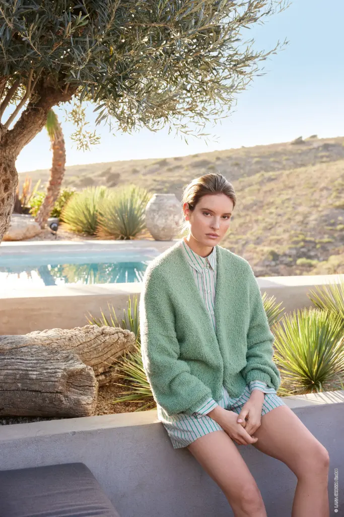 Top Down vestje met pofmouwen in Ella | Lana Grossa