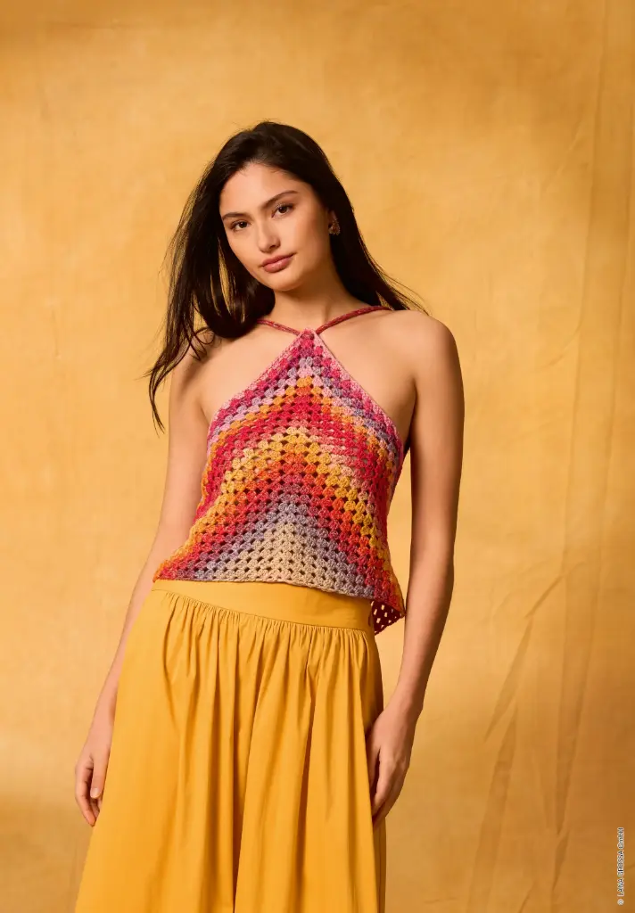 Gehaakt zomers topje in Cotonella | Lana Grossa