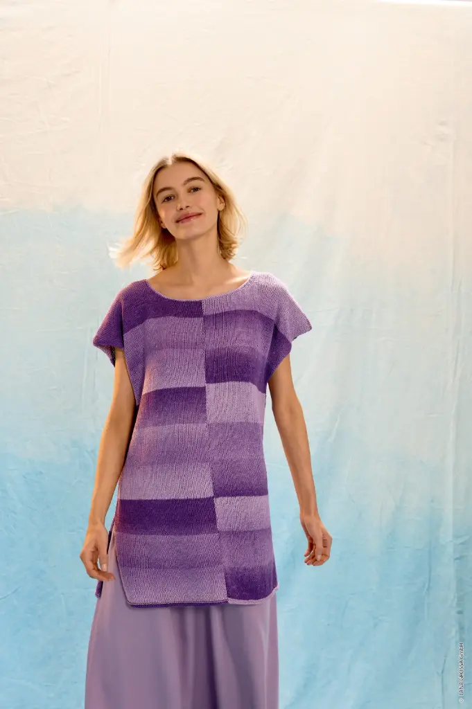 Top Down tuniek met splitten in Gomitolo Tono | Lana Grossa