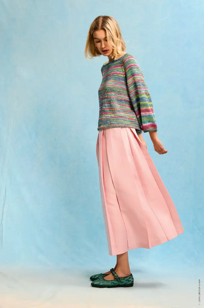 Top Down raglantrui in Gomitolo Alga | Lana Grossa