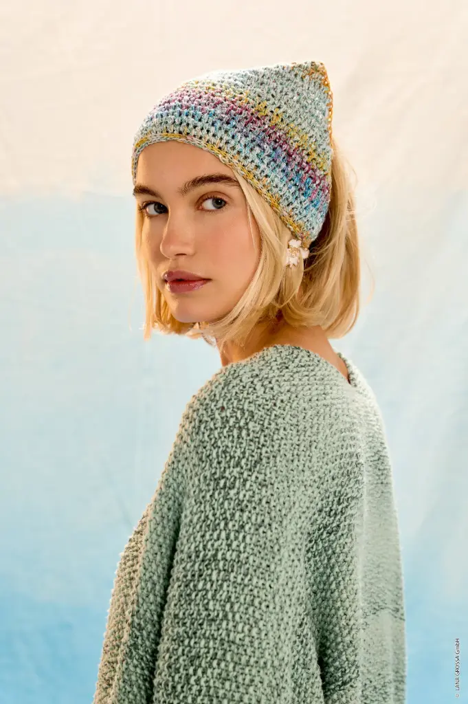 Gehaakt hoofddoekje met glitter in Gomitolo California & Glamour | Lana Grossa