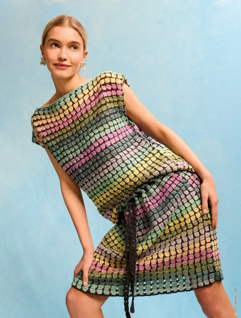 Gehaakte rok met gaatjesmotief in Cotonella | Lana Grossa