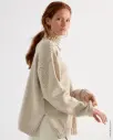 Trui Ida II met splitten in Merino Più | Lana Grossa