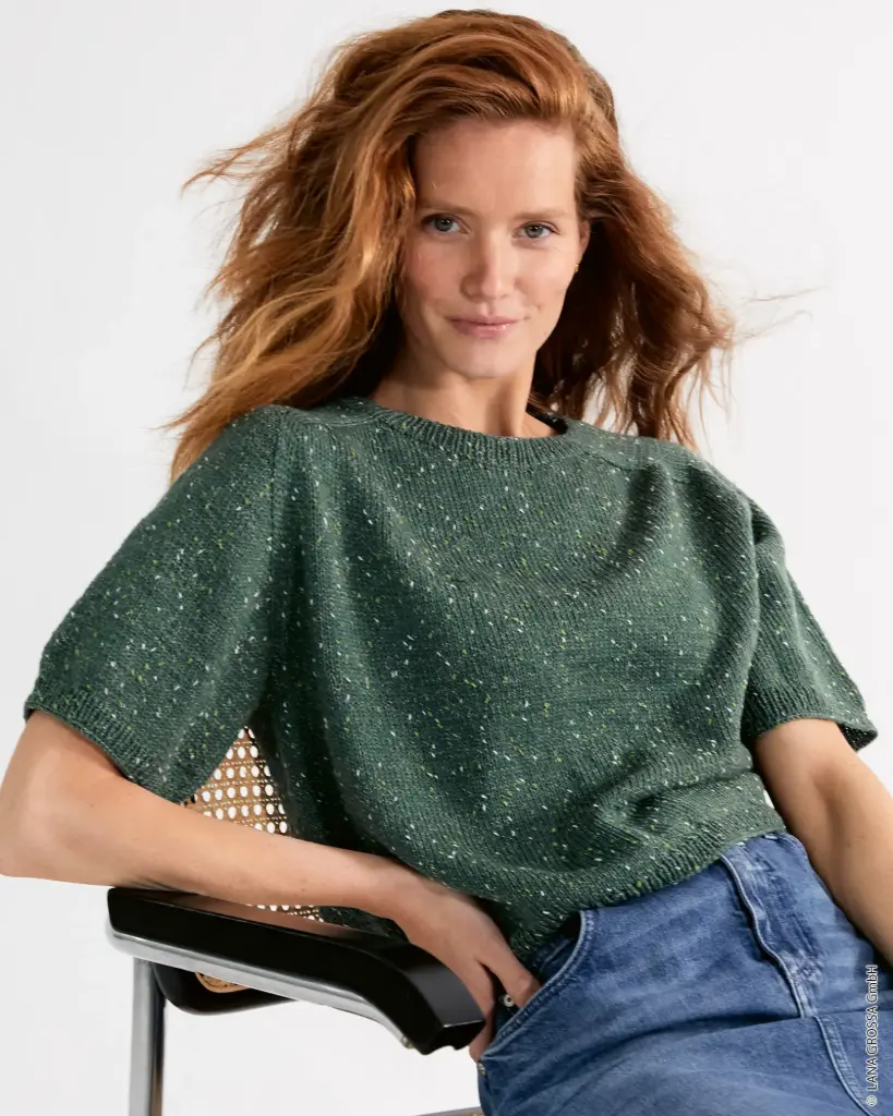 Topdown Truitje Hedda IV in Cool Wool Dots | Lana Grossa