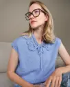 Top Down hesje Sinchen II in Cool Wool Big Dots | Lana Grossa