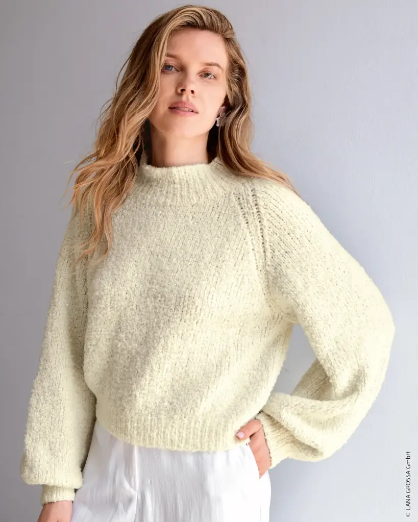 Trui met geaccentueerd raglanmotief in Orsettini & Glamour | Lana Grossa
