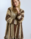 Dwarsgebreide vest met sjaalkraag in Orsetto Mouliné, Orsetto & Baco Bamboo | Lana Grossa