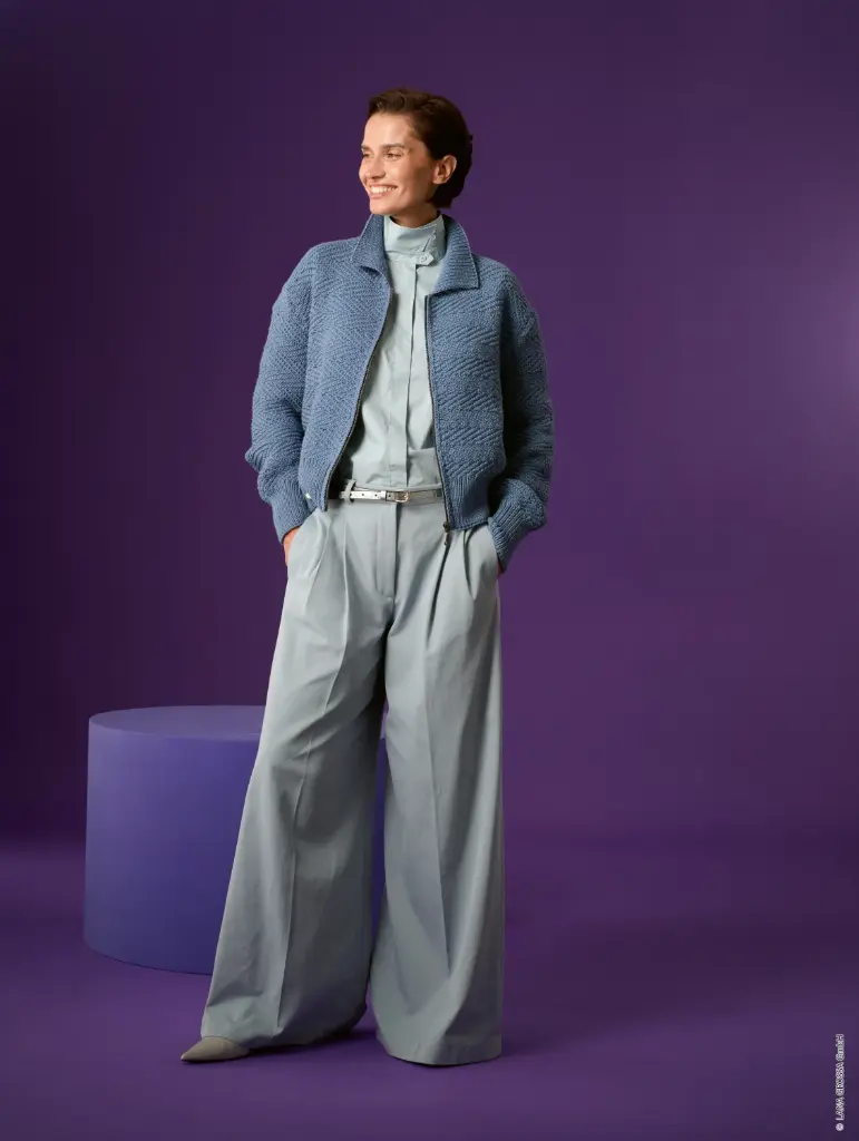 Vest met rits in Merino Più | Lana Grossa