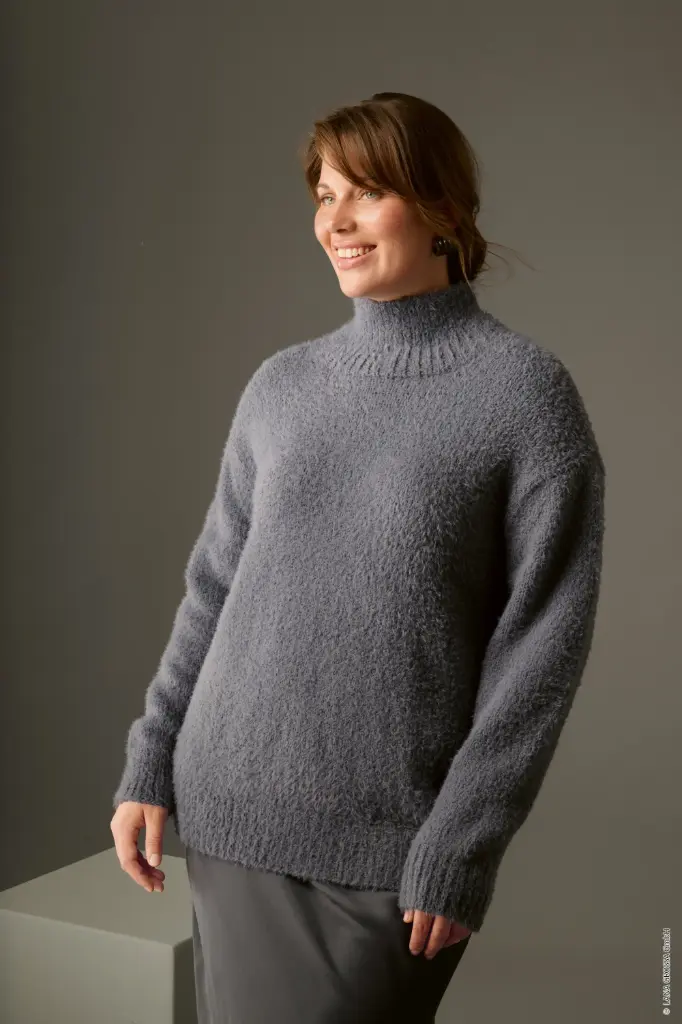 Cosy trui met staande kraag in Così | Lana Grossa