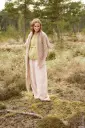 Gehaakte stola met fantasiemotief in Natural Superkid Tweed | Lana Grossa 