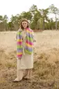 Kleurrijke sjaal met strepen in Silkhair  | Lana Grossa