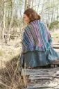 Driehoeksjaal met streepjesmotief in Farfalla & Cashmere 16 Fine | Lana Grossa