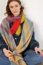 Driehoekssjaal met ribbels in Silkhair Print | Lana Grossa