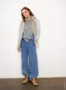 Gehaakte driekhoekssjaal in Natural Superkid Tweed | Lana Grossa