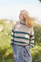 Trui met ajourstreep in Cool Wool Superbig Mélange | Lana Grossa