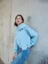Sjaal met franjes in Winter Softness | Lana Grossa