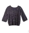 Trui met schouderpas en halve patentsteek in Perlina & Silkhair | Lana Grossa