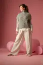 Lange debardeur met fantasiemotief in Cashmere Kiss | Lana Grossa