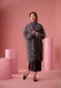 Lange losse vest met fantasiemotief in Pelo Cashmere | Lana Grossa