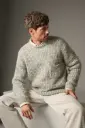Klassieke trui met ronde hals in Pelo Cashmere | Lana Grossa